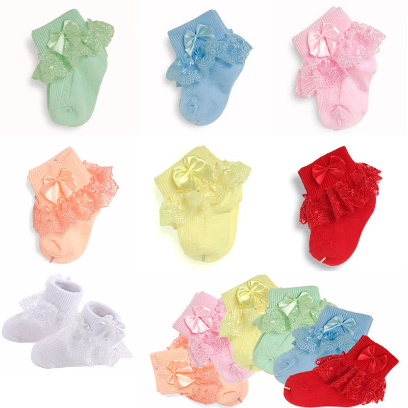 Newborn Lace Bow Socks — Swuffy