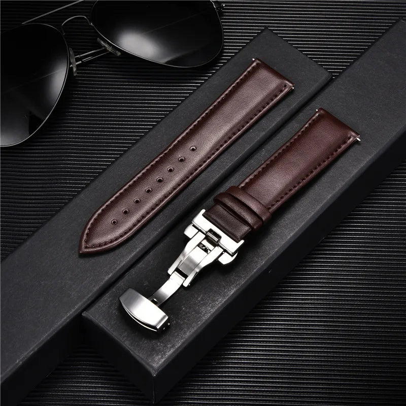 Smooth Calfskin Leather Watchband Straps — Swuffy