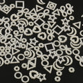 Nuvora Lot Star Heart White Imitation Pearl Acrylic — Nuvora