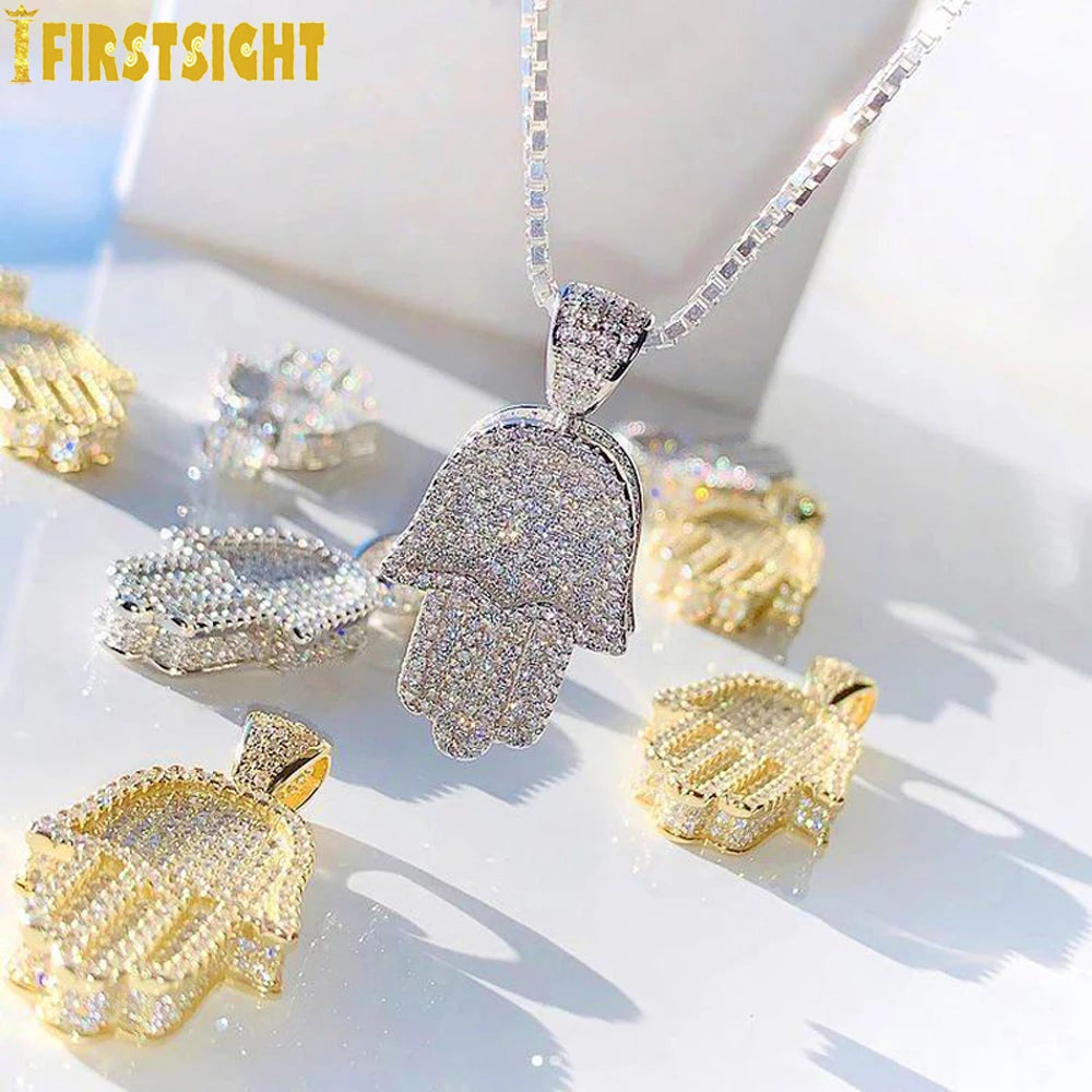 Hamsa Hand Pendant Necklace — Swuffy