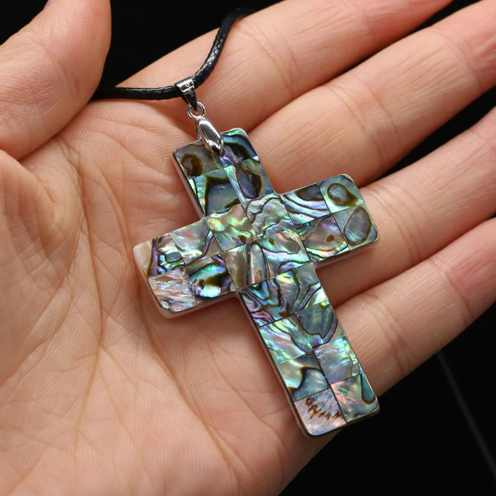 Natural Shell Necklace Cross Shaped — Swuffy
