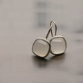 Foydjew Short Dangle Earrings Silver — Swuffy