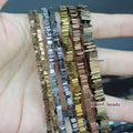 Natural Hematite Square Spacer Beads — Swuffy
