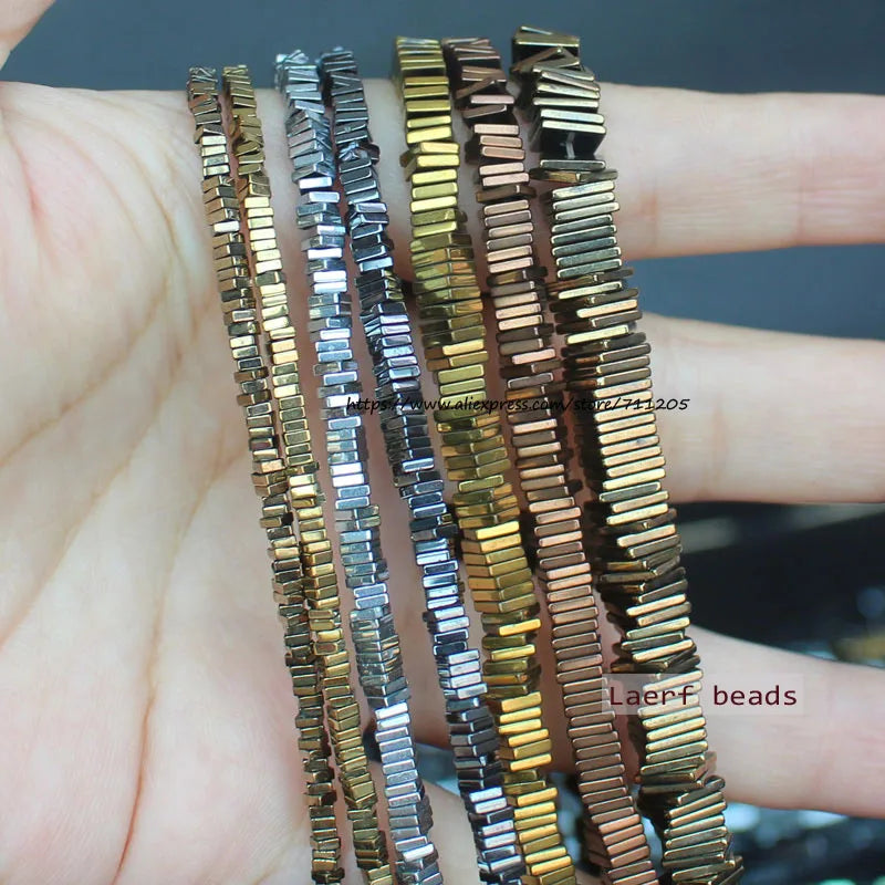 Natural Hematite Square Spacer Beads — Swuffy