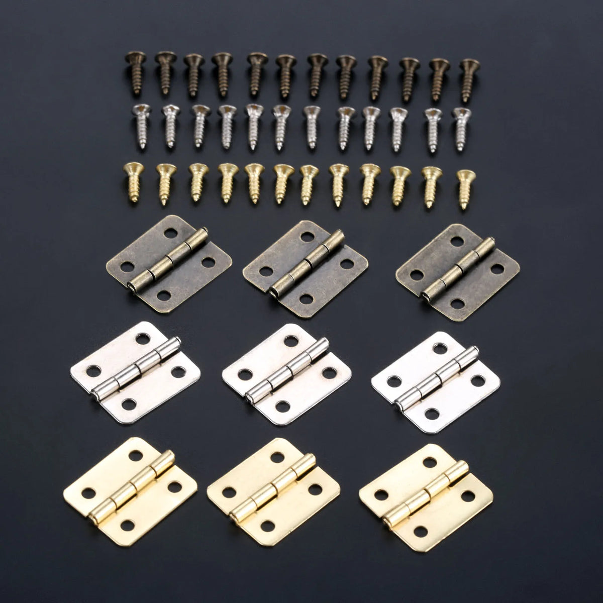Sets Hinges Screw Fillet Silver — Swuffy