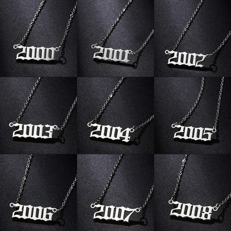 Stainless Steel Birth Year Necklaces — Swuffy