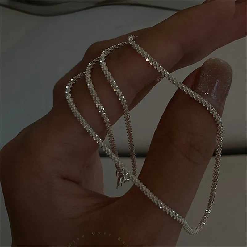 Trend Sparkling Silver Choker Necklace — Swuffy