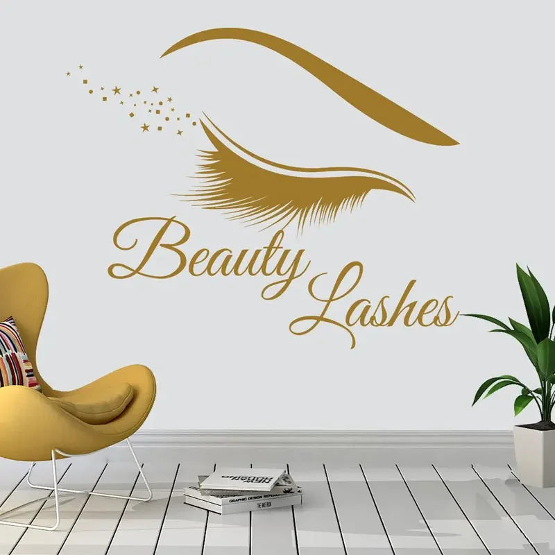 Modern Lashes Eyelashes Wall Sticker — Swuffy