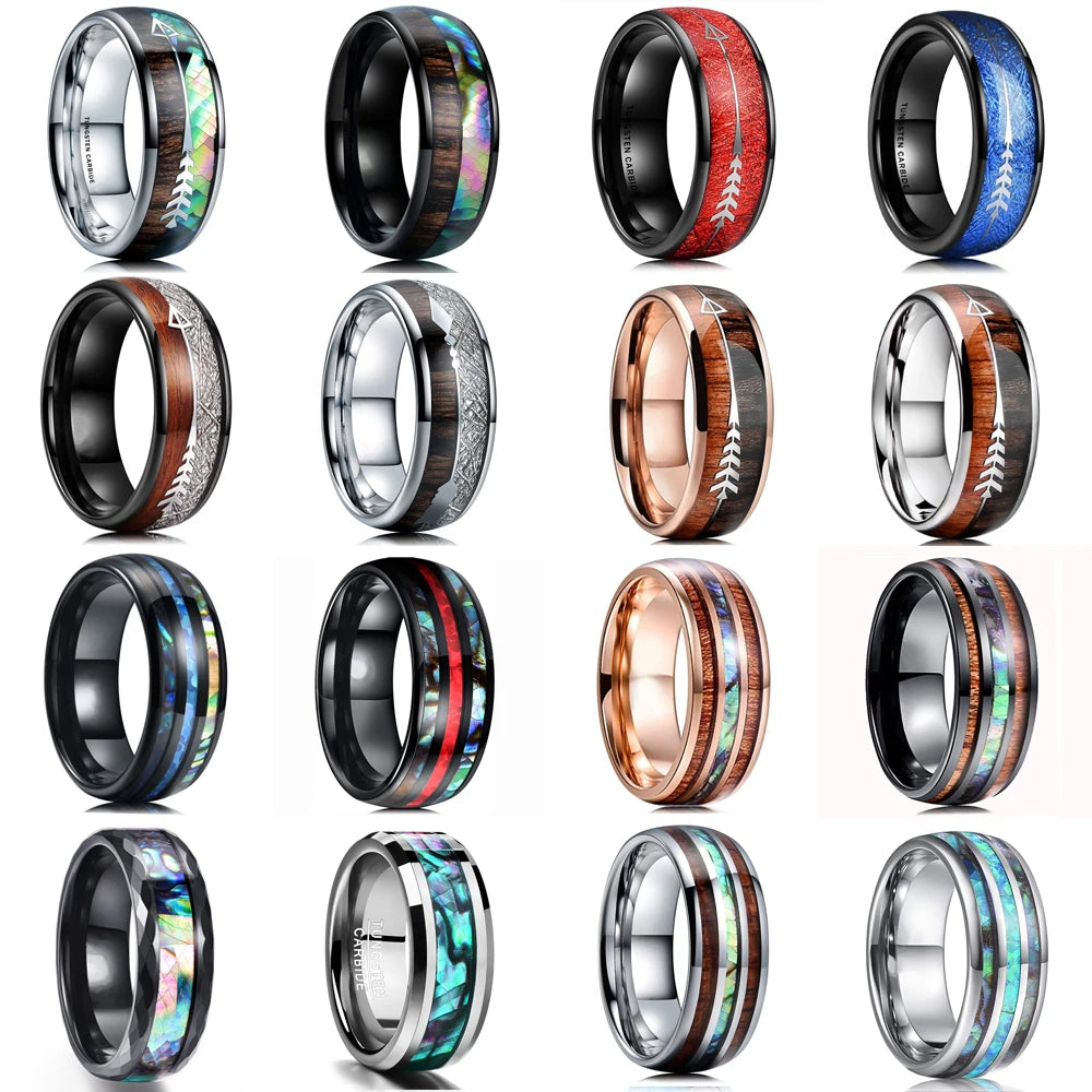 Black Stainless Steel Rings Hawaiian — Swuffy