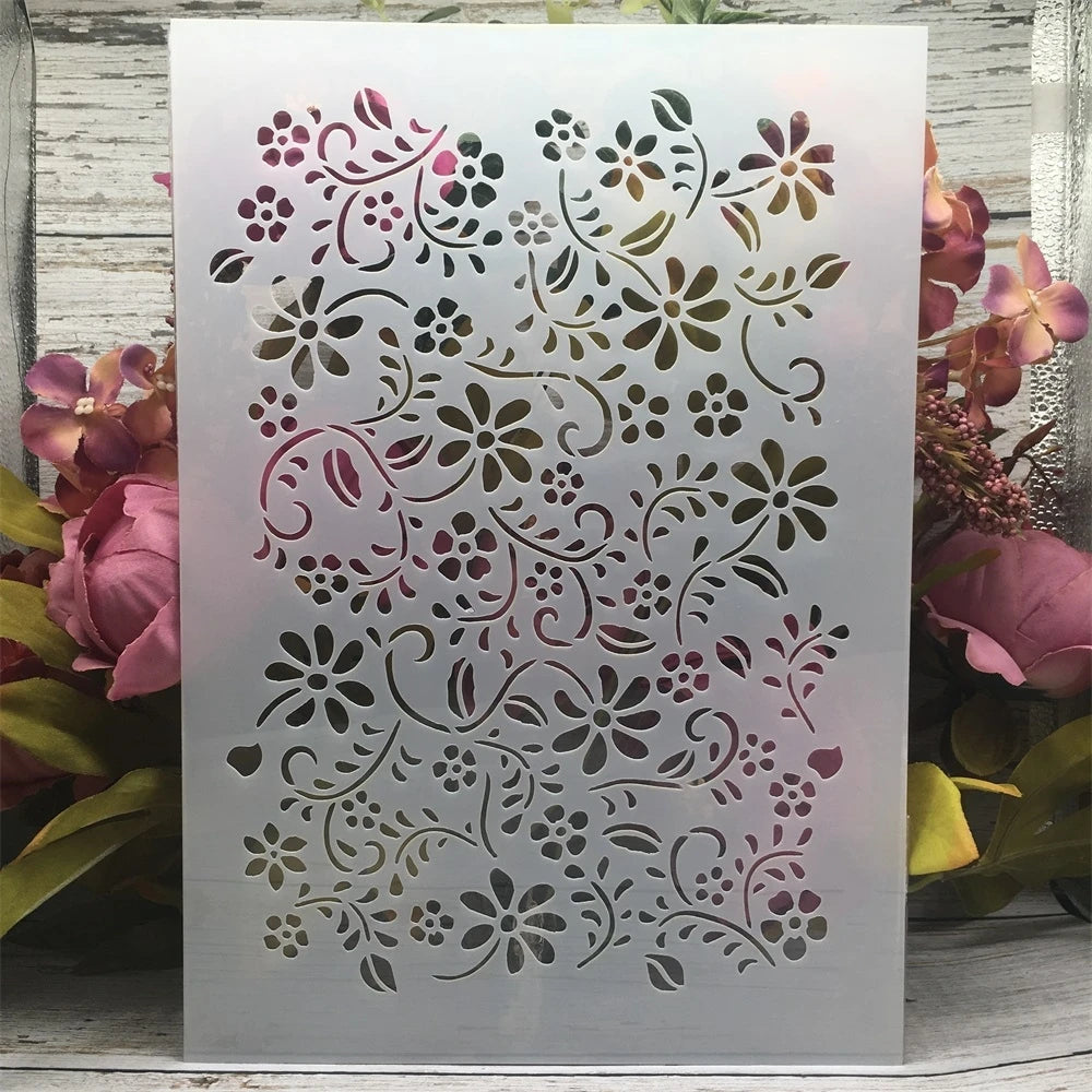 Flower Leaves Texture Layering Stencils — Swuffy