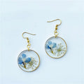 Real Flower Earring Unique Round — Swuffy