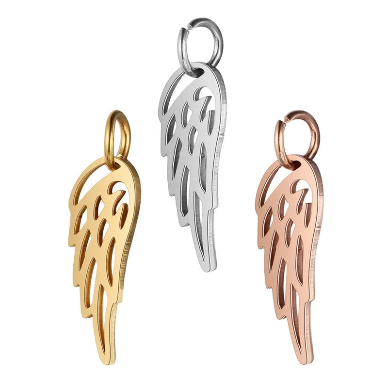 Stainless Steel Pendant Angel Wing — Swuffy