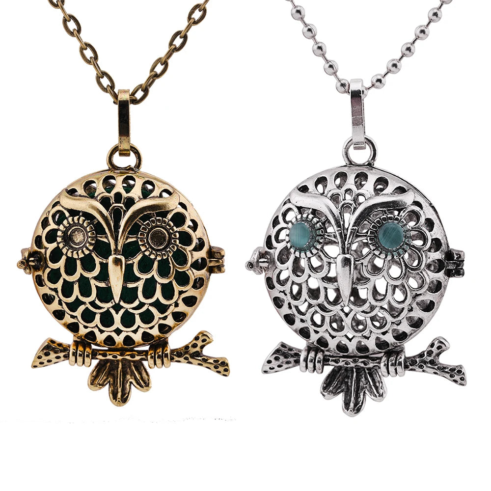 Owl Aromatherapy Locket Necklace Essential — Swuffy