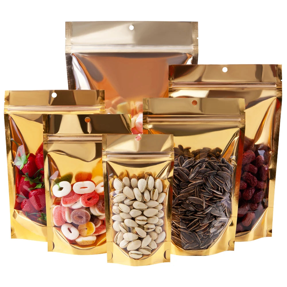 Gold Aluminum Foil Clear Bag — Swuffy