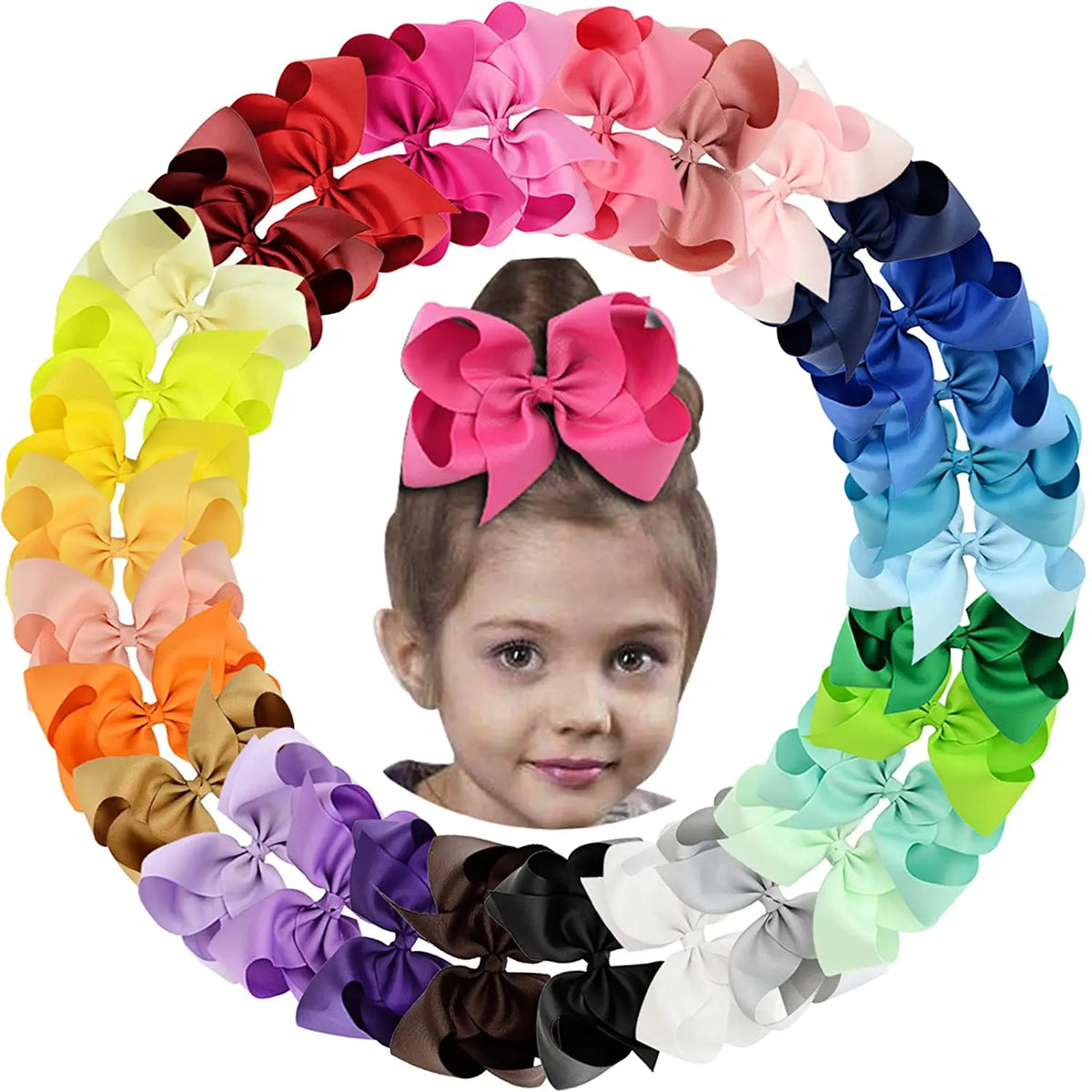 Grosgrain Ribbon Bow Hair Clips — Swuffy