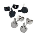 Punk Vertical Middle Finger Earrings — Swuffy