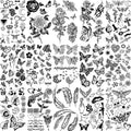 Butterfly Rose Flower Temporary Tattoos — Swuffy