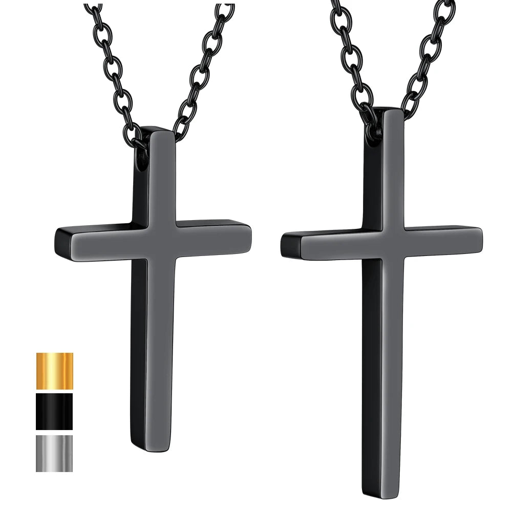 Stainless Steel Size Cross Pendant — Swuffy