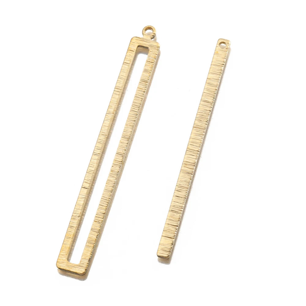 Raw Brass Textured Rectangle Frame — Swuffy