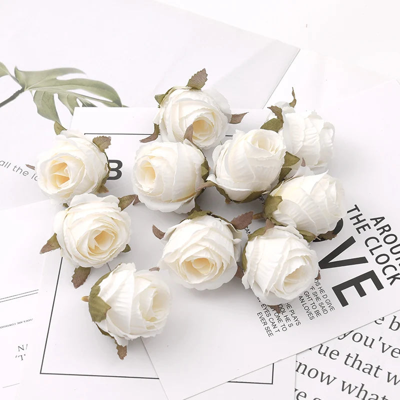 White Rose Bud Artificial Silk — Swuffy