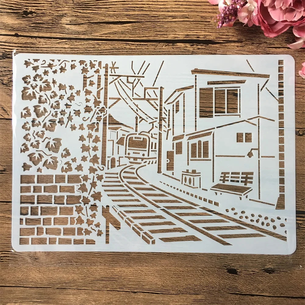 Town Railway Train House Layering — Swuffy