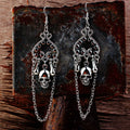 Gothic Skull Dangle Earrings Vintage — Swuffy