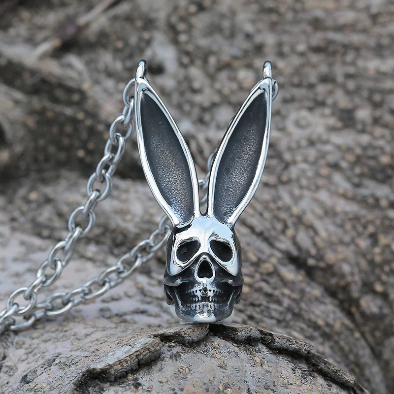 Rabbit Pattern Metal Pendant Necklace — Swuffy