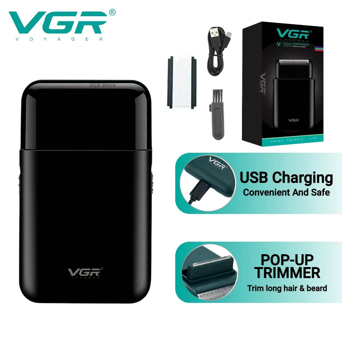 Vgr Electric Shaver Beard Trimmer — Swuffy