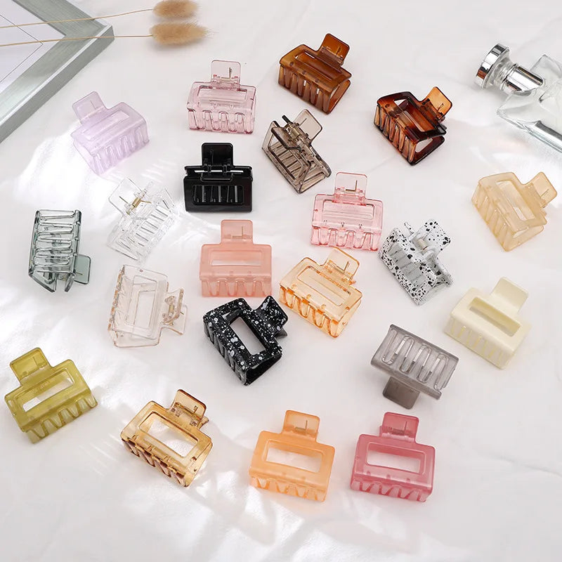 Elegant Square Hair Claws Solid — Swuffy