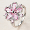 Female Pink Crystal Stone Ring — Swuffy