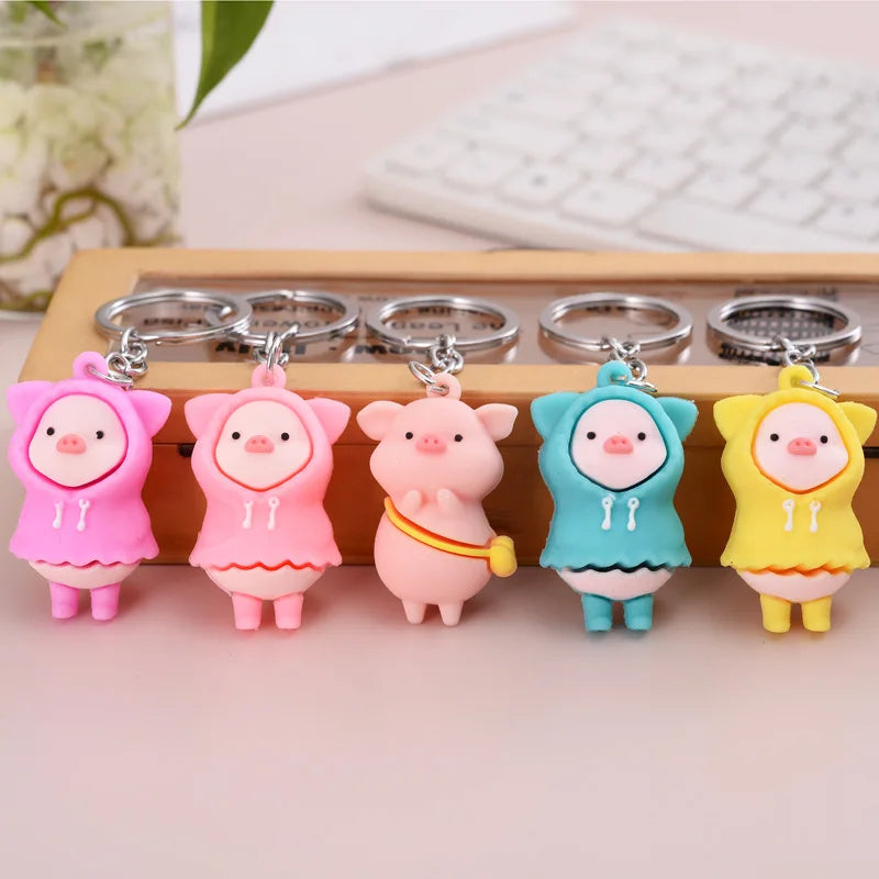 Raincoat Piggy Keychain Bag Car — Swuffy