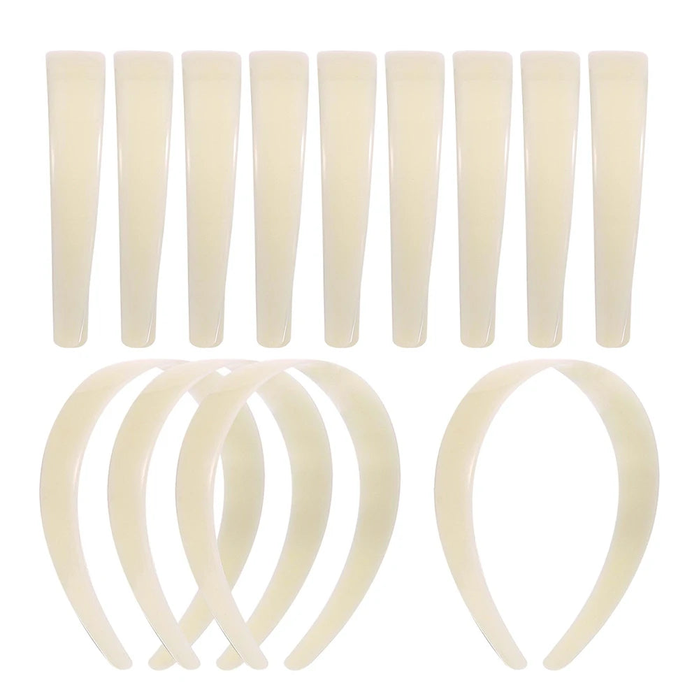 White Plastic Headbands Plain No — Swuffy