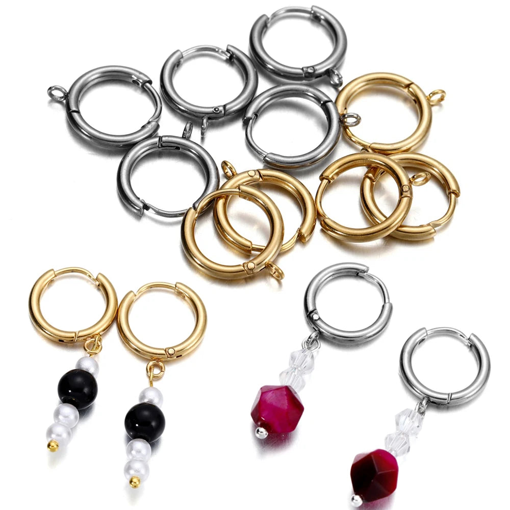 Nuvora Lot Stainless Steel Huggie Earring Hooks Loop — Nuvora