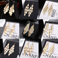Geometric Leaf Earrings — Swuffy