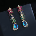 Retro Zircon Earrings Silver Trendy — Swuffy
