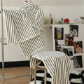 Retro Black White Striped Cotton — Swuffy