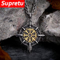Viking Compass Necklaces Stainless Steel — Swuffy