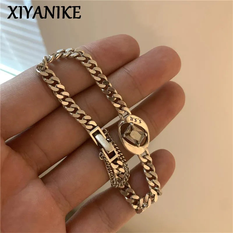 Xiyanike Irregular Geometric Zircon Bracelets — Swuffy