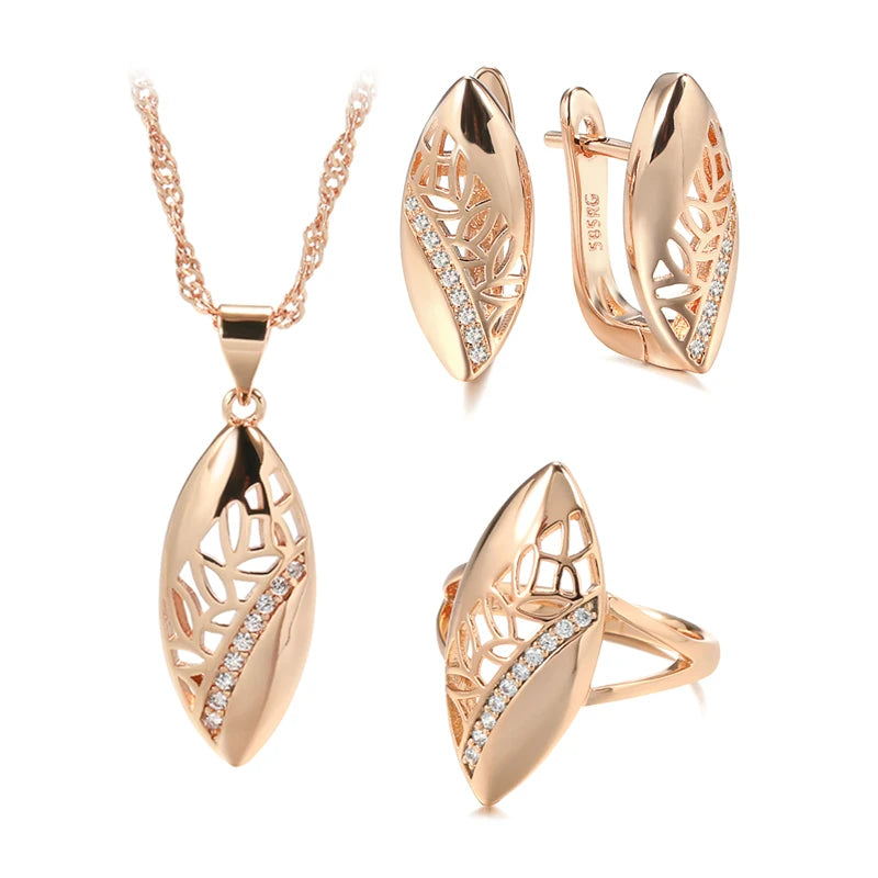 Rose Gold Bridal Jewelry Set — Swuffy