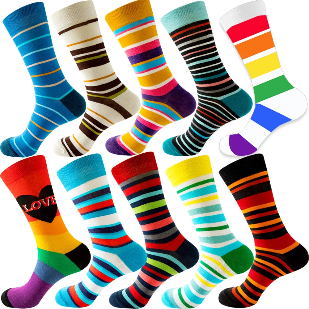 Combed Cotton Socks Classic Striped — Swuffy