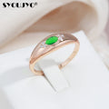 Syoujyo Green Cubic Zircon Rings — Swuffy