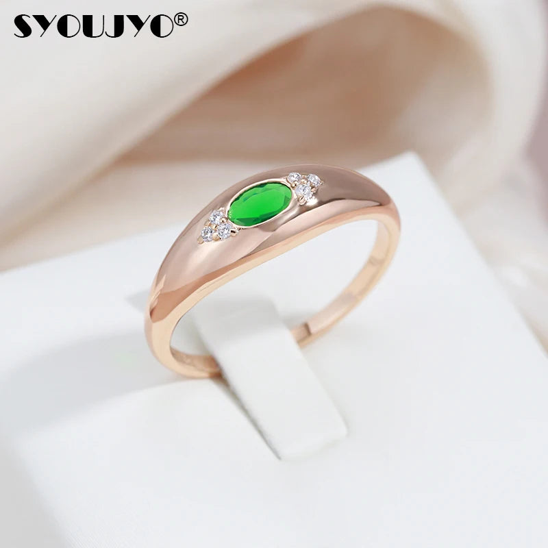 Syoujyo Green Cubic Zircon Rings — Swuffy