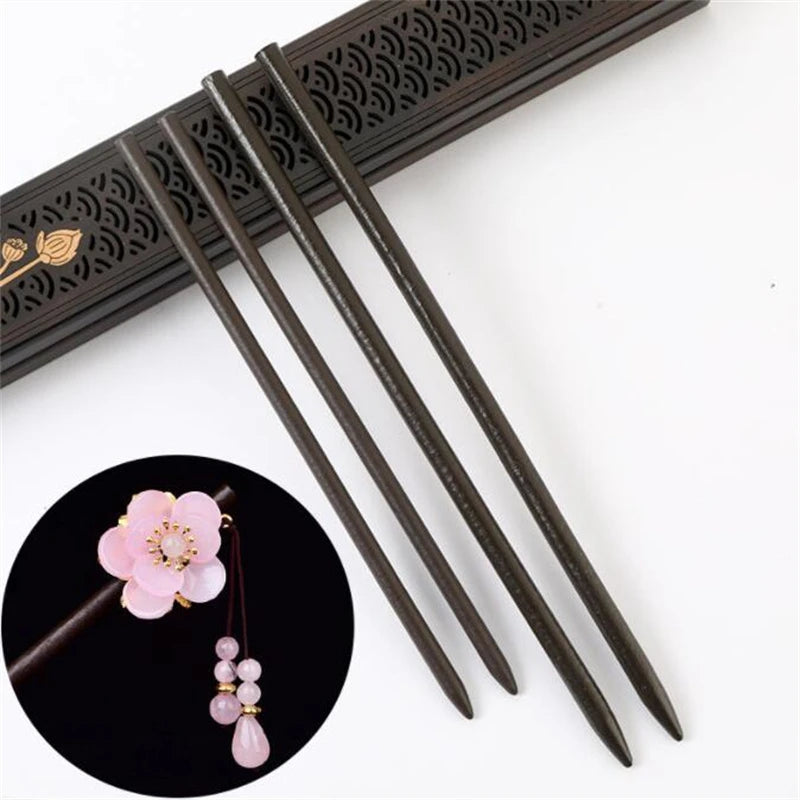 Wooden Hair Fork Round Wooden — Swuffy