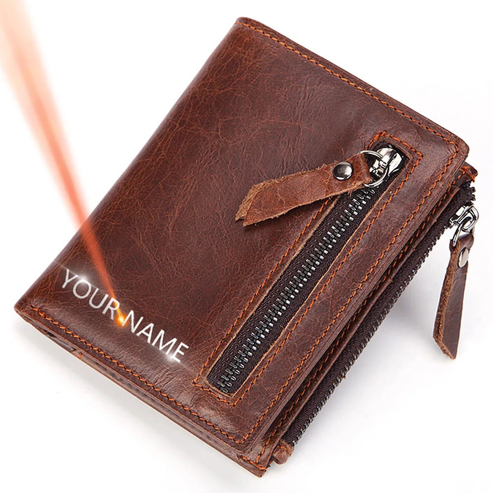 Leather Wallets Free Name Engraving — Swuffy