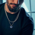 Pendant Necklce Geometric Tiger Eye — Swuffy