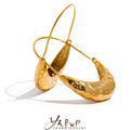 Nuvora Yhpup Golden Stainless Steel Drop Dangle Hoop — Nuvora