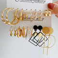 Geometry Earring Metal Gold Exaggerated — Swuffy