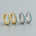 Small Hoop Earrings Charm Blue — Swuffy
