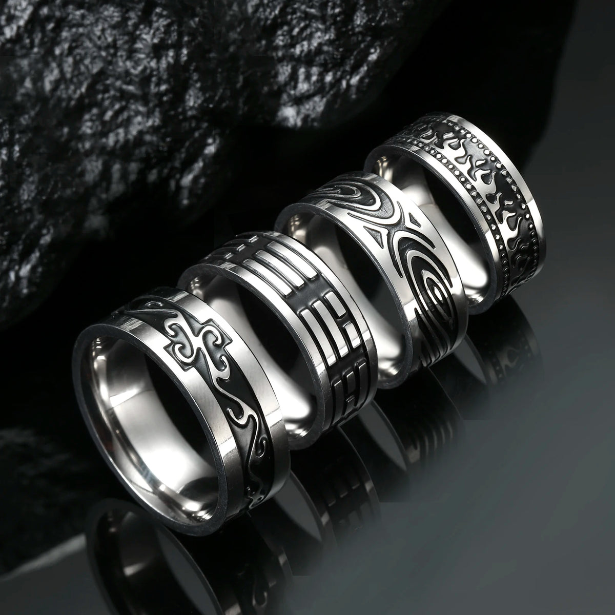 Skyrim Stainless Steel Ring Wide — Swuffy