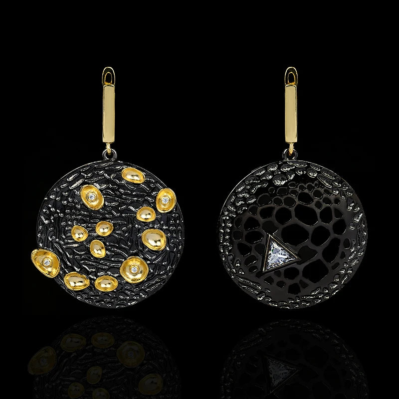 Unique Earrings Personality Round Hollow — Swuffy